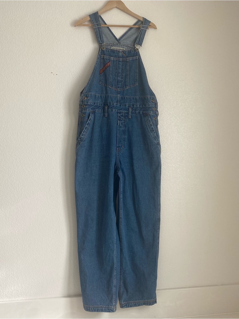 Vintage Union Bay denim blue jean bib overalls, L
